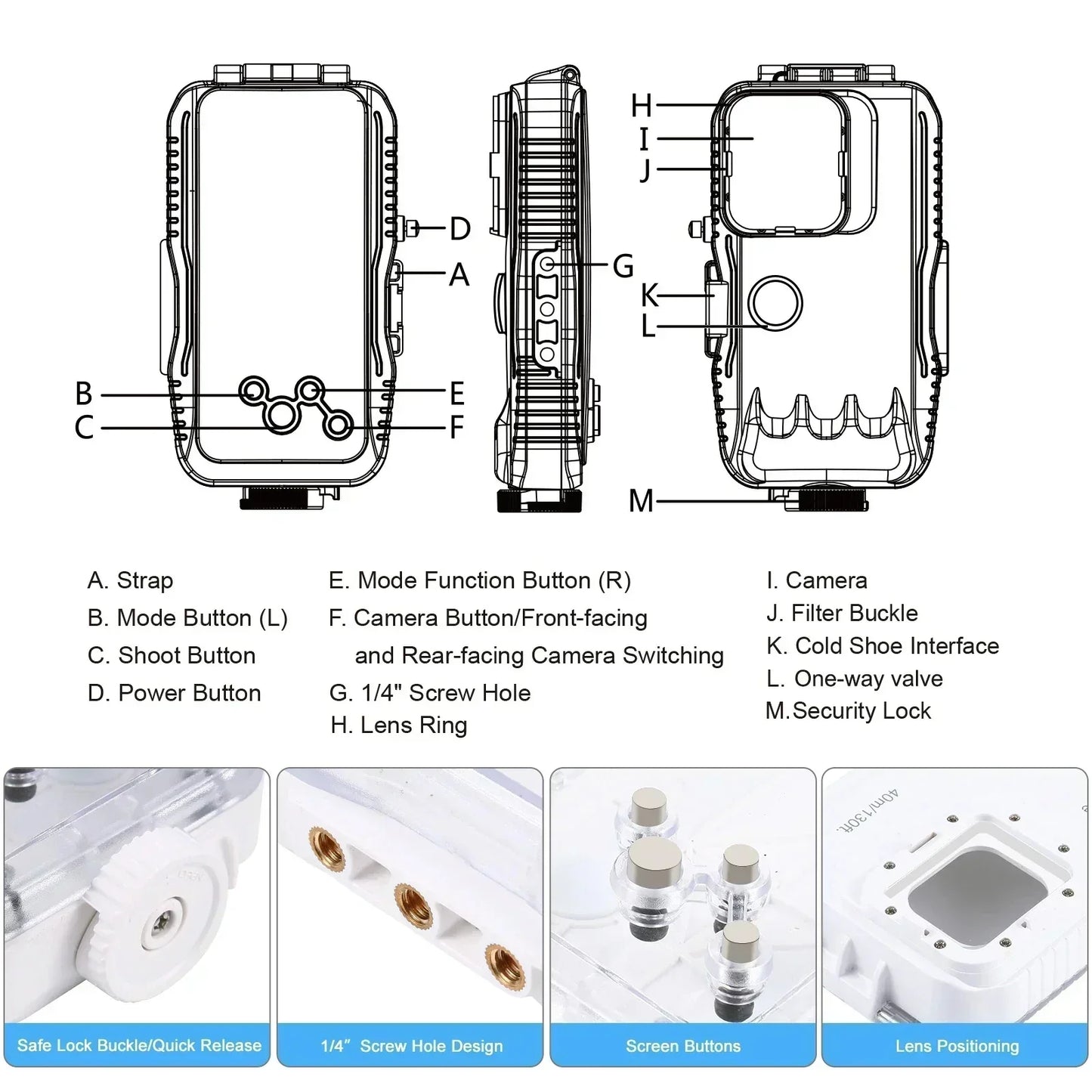 LZINA™ | 40 Meter Sealed Waterproof iPhone Case