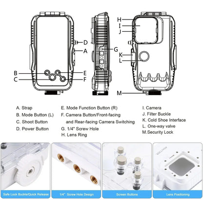 LZINA™ | 40 Meter Sealed Waterproof iPhone Case