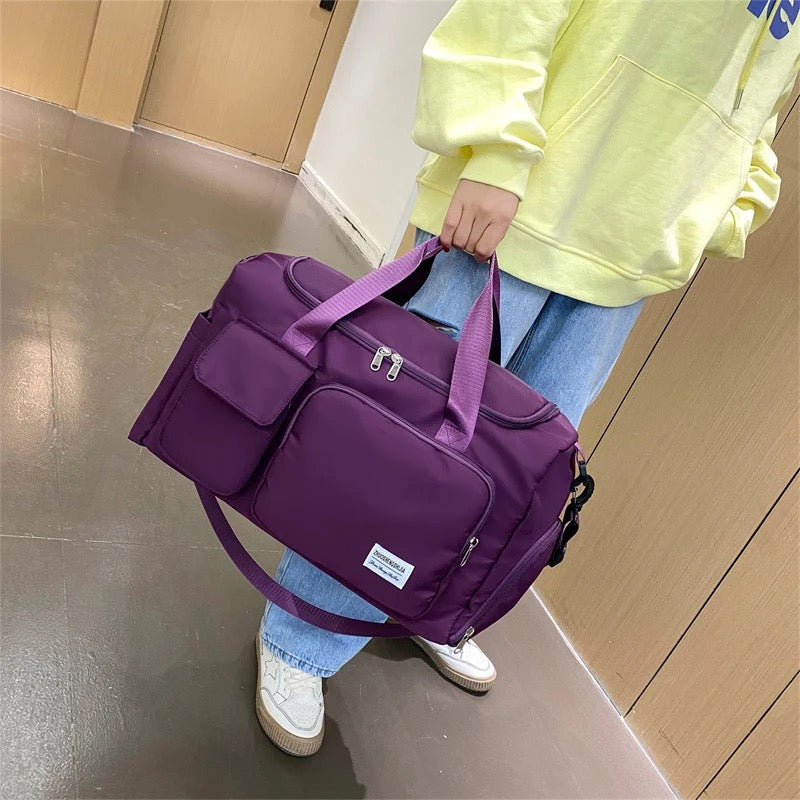 LZINA™ | Multi-Pocket Travel Bag, Sports and Gym Duffle with Separate Shoe Compartment