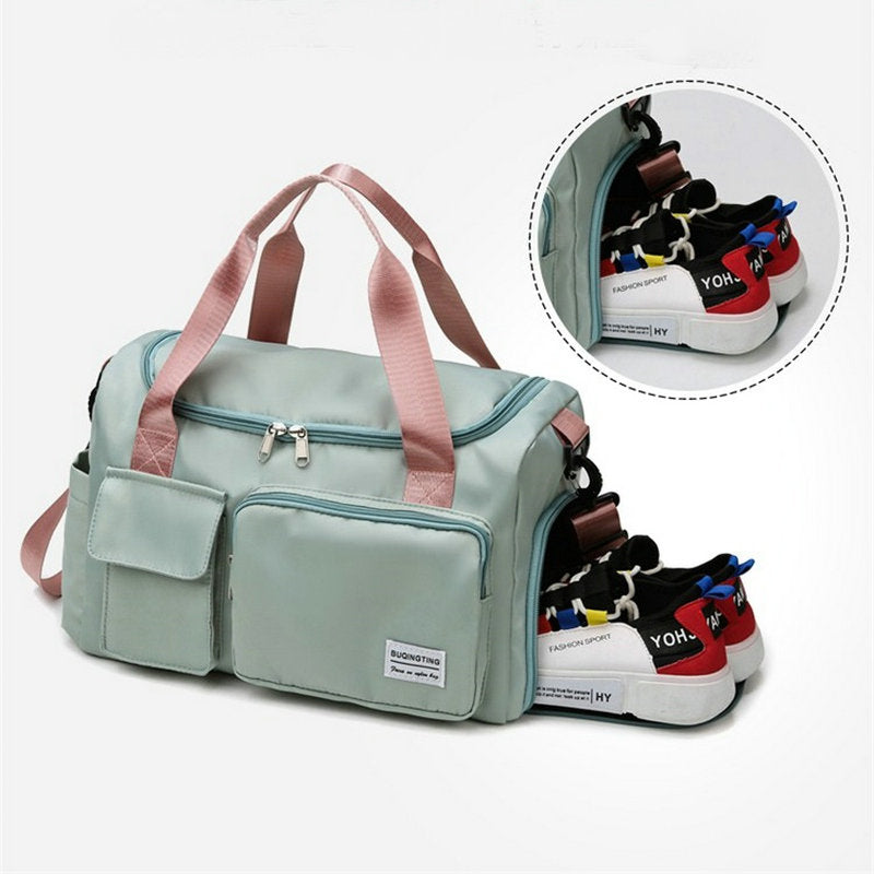 LZINA™ | Multi-Pocket Travel Bag, Sports and Gym Duffle with Separate Shoe Compartment