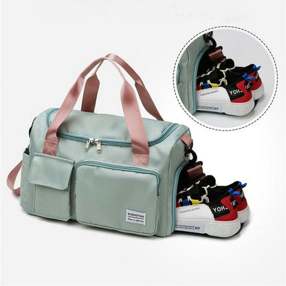 LZINA™ | Multi-Pocket Travel Bag, Sports and Gym Duffle with Separate Shoe Compartment