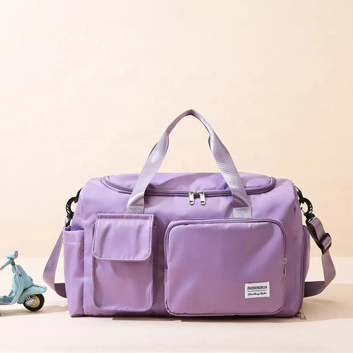 LZINA™ | Multi-Pocket Travel Bag, Sports and Gym Duffle with Separate Shoe Compartment