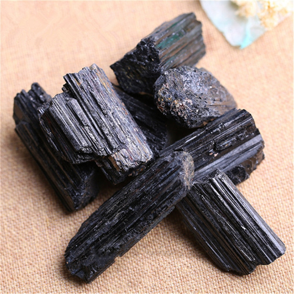 LZINA™ | Natural and mineral stones crystal black tourmaline raw stone home Ramadan decoration 2023