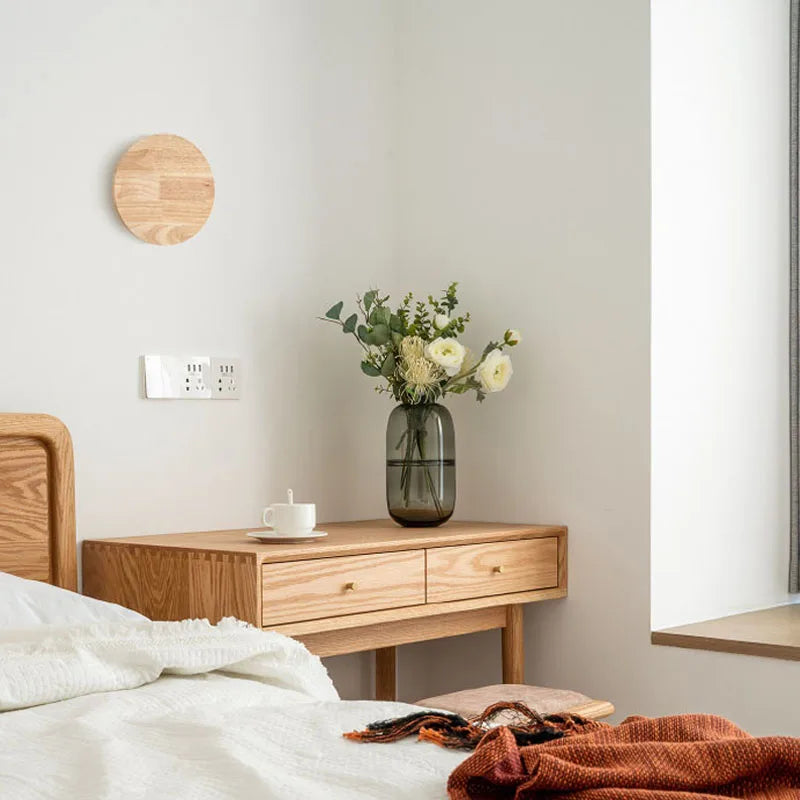 BowLift LuxeRadiant Scandinavian Wooden Wall Lamp – Elegant Nordic Lighting