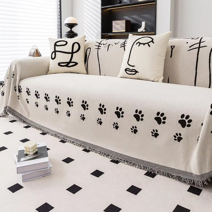 BowLift | Nordic Cat Paw Chenille Sofa Cover