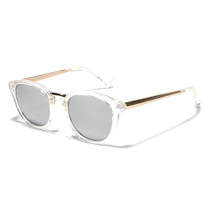 Women's fashion sunglasses with colorful, mirrored lenses and an elegant frame Bowlift