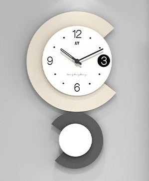 LZINA™ | Modern LED Lamp Silent Wall Clock for Living Room