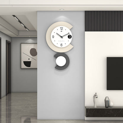 LZINA™ | Modern LED Lamp Silent Wall Clock for Living Room