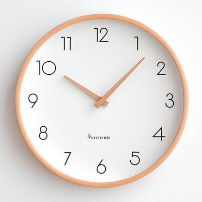 LZINA™ | Nordic Minimalist Wood Silent Wall Clock