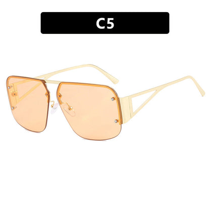 Women’s Futuristic Sunglasses with Square Frame and Mirrored Lenses Bowlift
