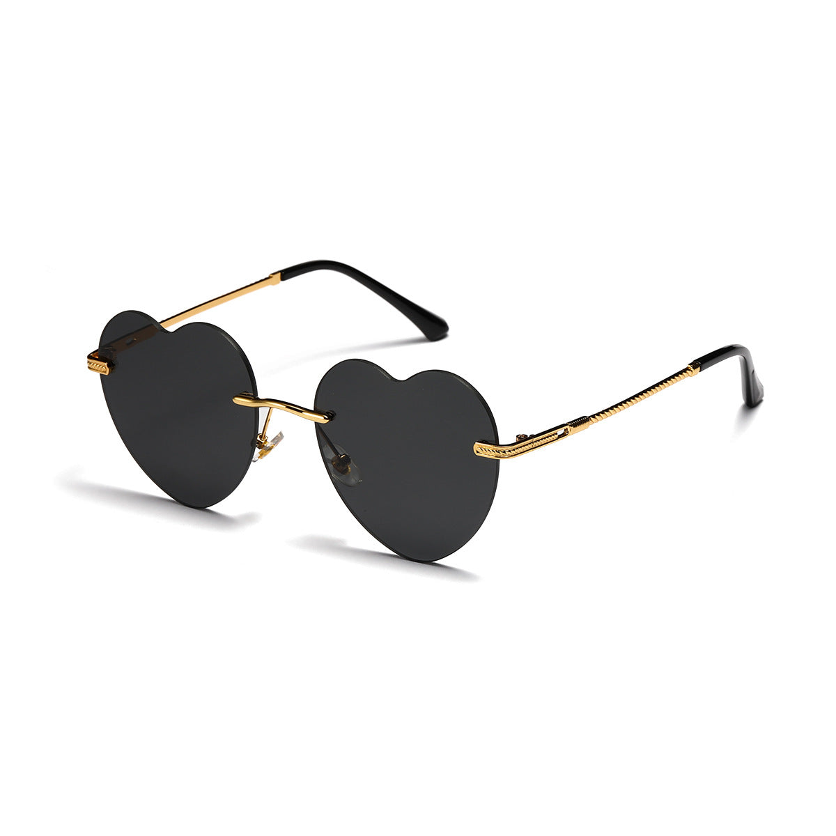 Ladies trendy heart sunglasses with mirrored lenses Bowlift