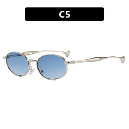 Women's robust round sunglasses with mirrored lenses Bowlift