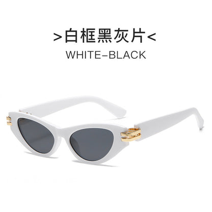 Women's Cat-Eye Sunglasses with Luxurious Frame and Mirrored Lenses Bowlift