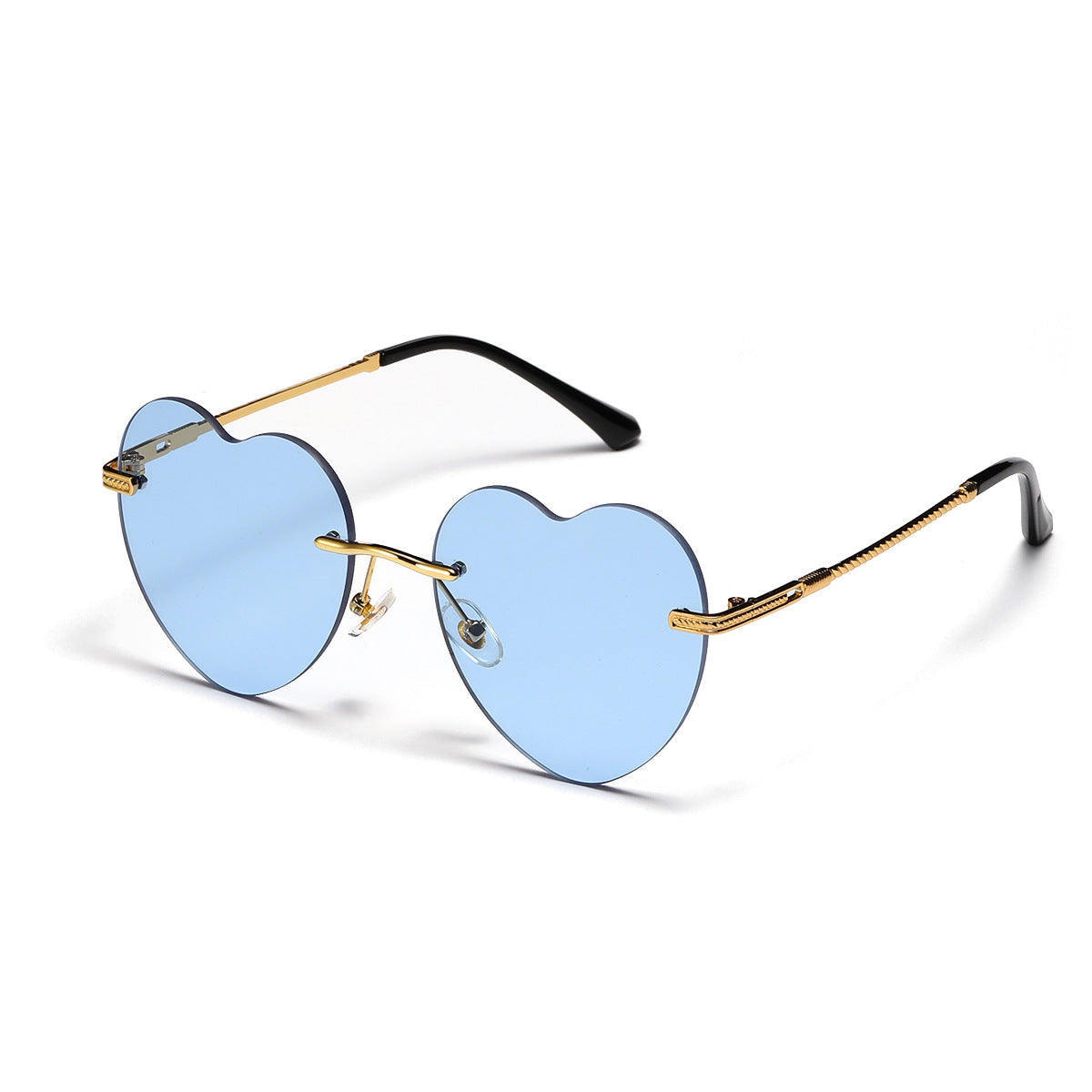 Ladies trendy heart sunglasses with mirrored lenses Bowlift
