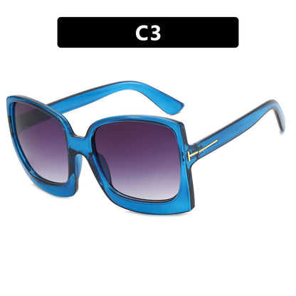 Women's oversized sunglasses in modern square design with mirrored lenses Bowlift