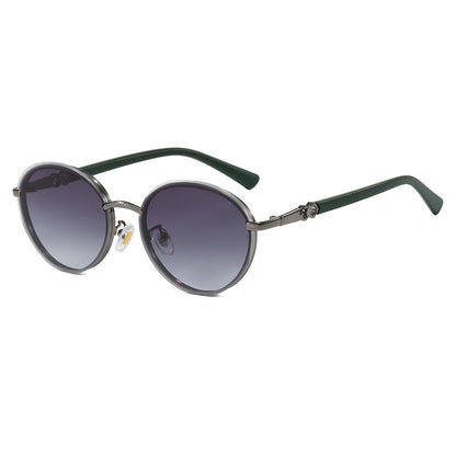 Ladies elegant round sunglasses with mirrored effect Bowlift