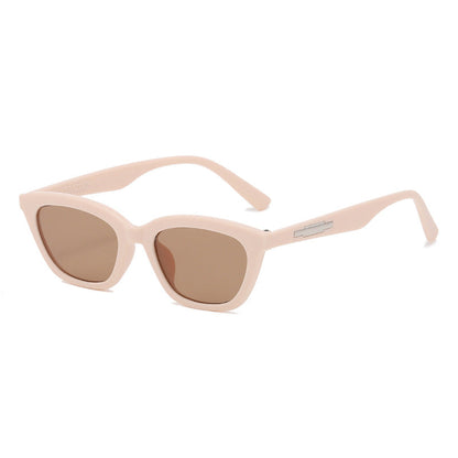Women's fashionable Cat-Eye sunglasses with transparent frame and mirrored lenses Bowlift
