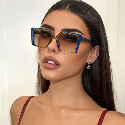 Women elegant square sunglasses with mirrored lenses Bowlift