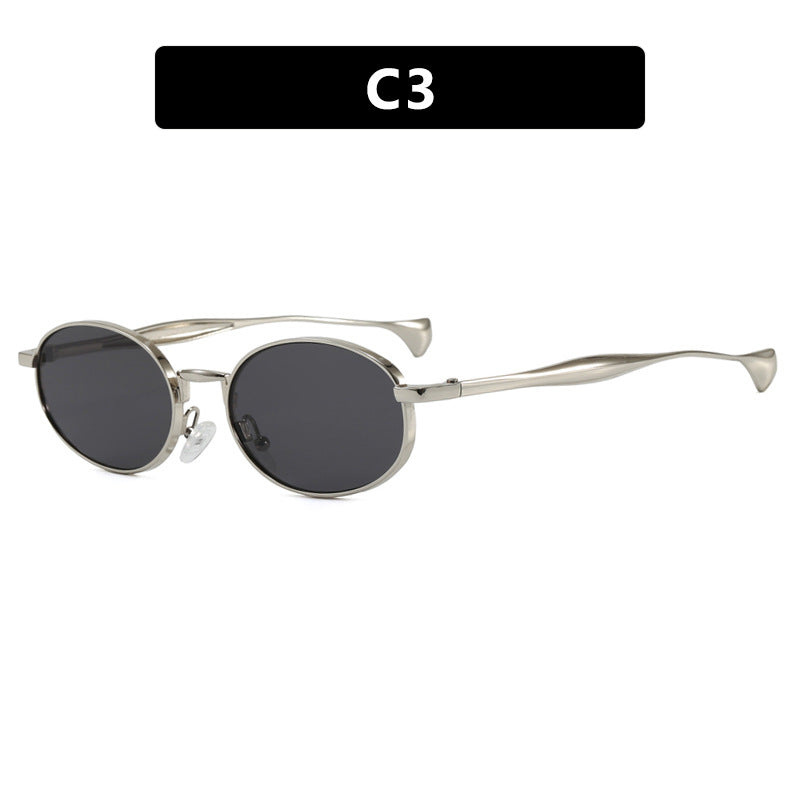 Women's robust round sunglasses with mirrored lenses Bowlift