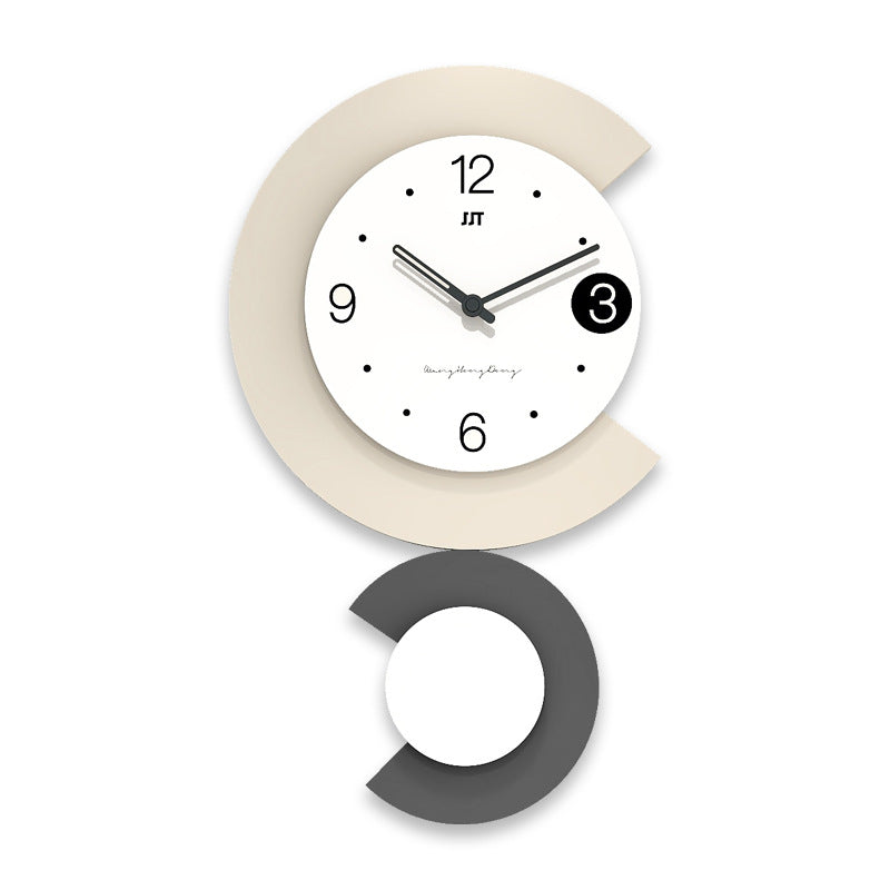 LZINA™ | Modern LED Lamp Silent Wall Clock for Living Room