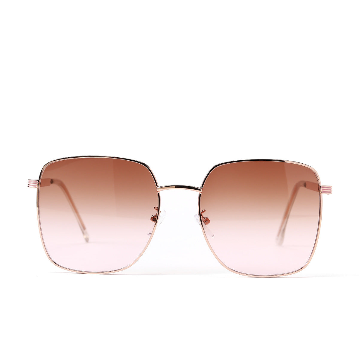 Women's square sunglasses with elegant metal frame and mirrored lenses Bowlift