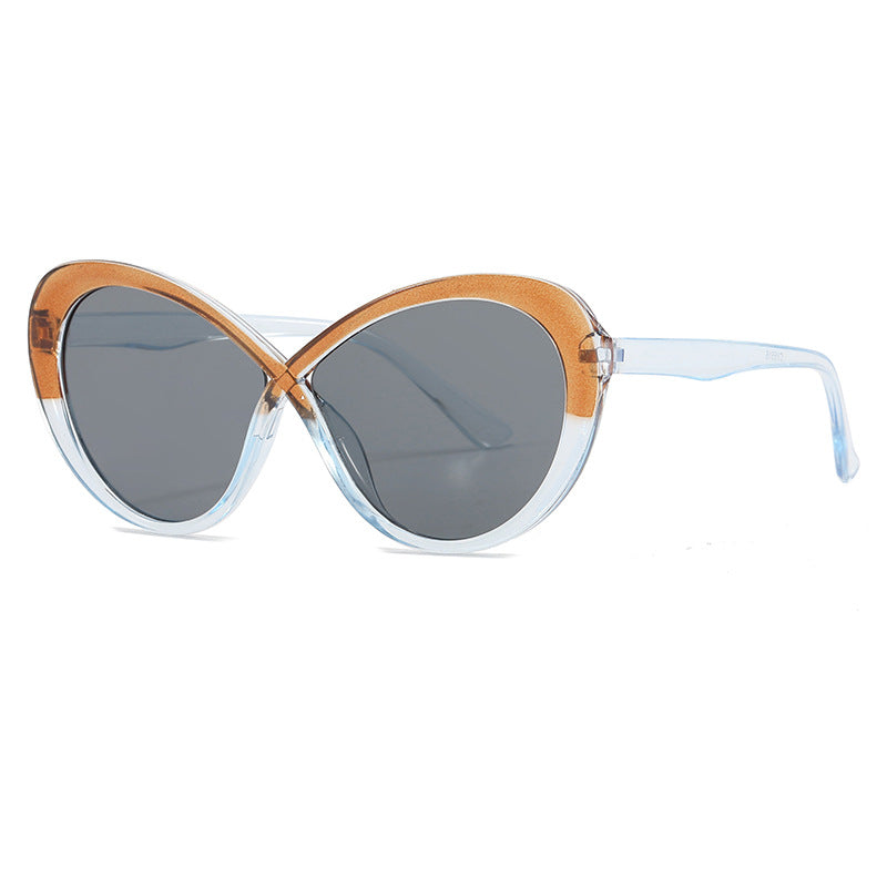 Women Cat-Eye Sunglasses with Mirrored Lenses Bowlift