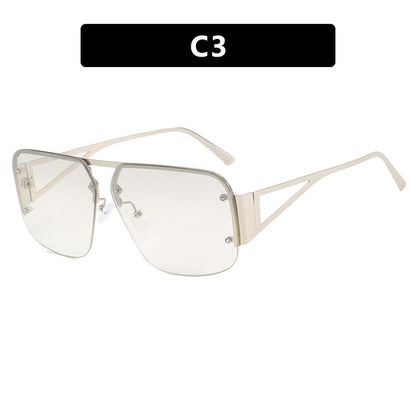 Women’s Futuristic Sunglasses with Square Frame and Mirrored Lenses Bowlift