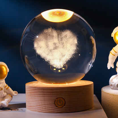 BowLift Crystal Ball Night Light - Soft Ambient Glow for Any Room
