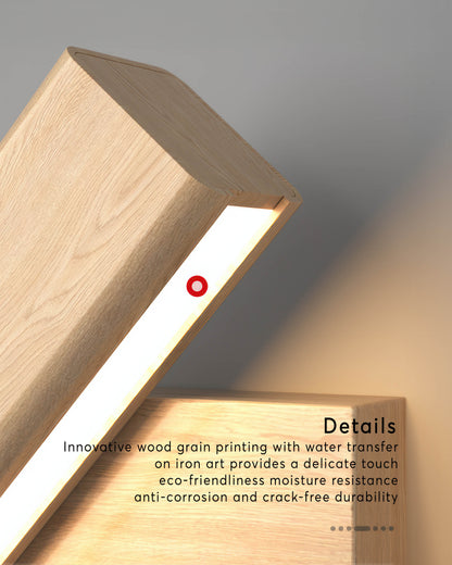 LZINA™ | Rotatable wall lamp with Nordic wood grain