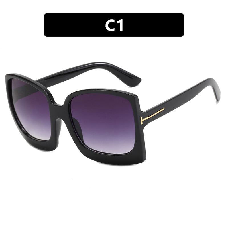 Women's oversized sunglasses in modern square design with mirrored lenses Bowlift