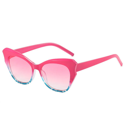 Women's Cat-Eye Sunglasses with Extravagant Mirror Design Bowlift