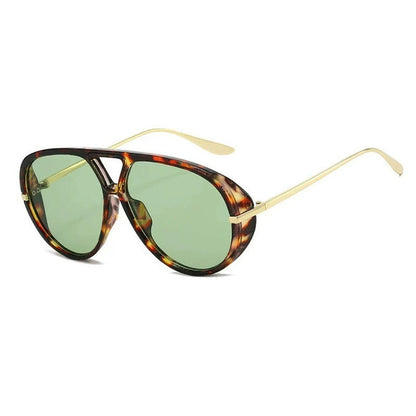 Women's oversized sunglasses with elegant plastic frame and mirrored lenses Bowlift