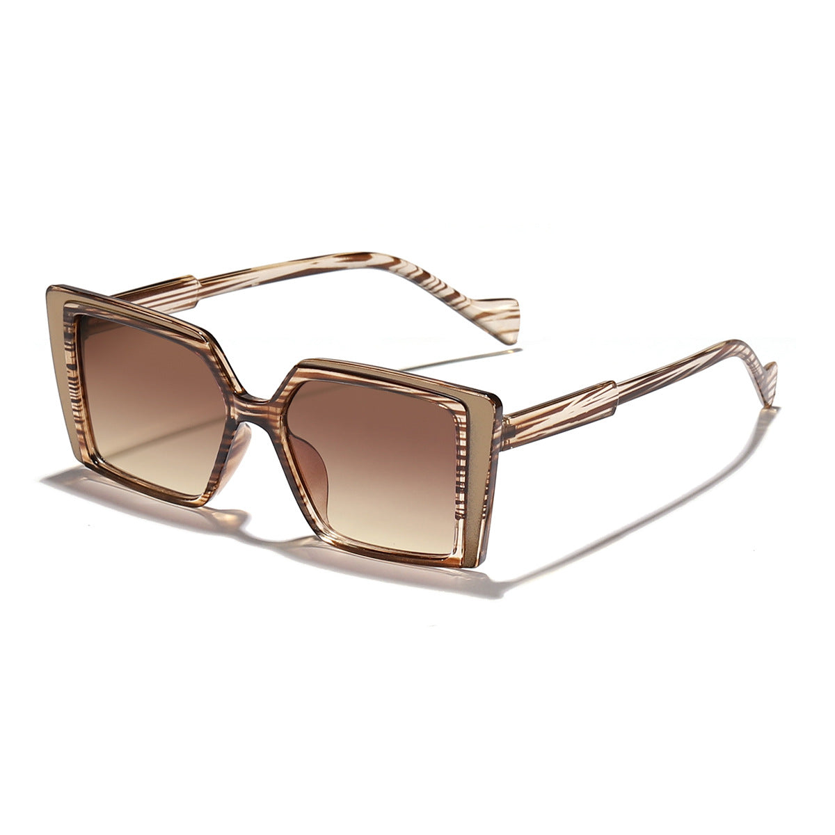 Women elegant square sunglasses with mirrored lenses Bowlift