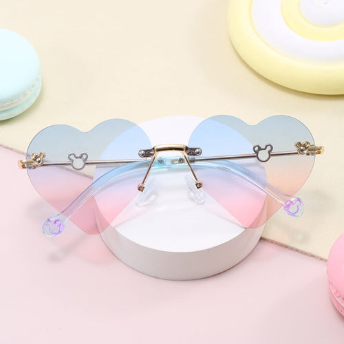 Women's Heart-Shaped Sunglasses with Mirrored Lenses Bowlift