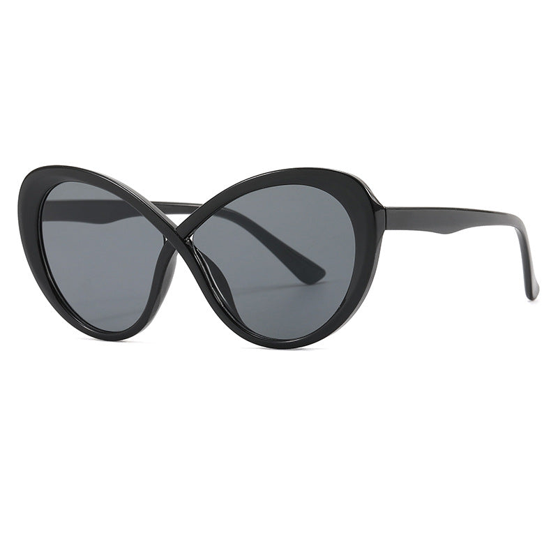 Women Cat-Eye Sunglasses with Mirrored Lenses Bowlift