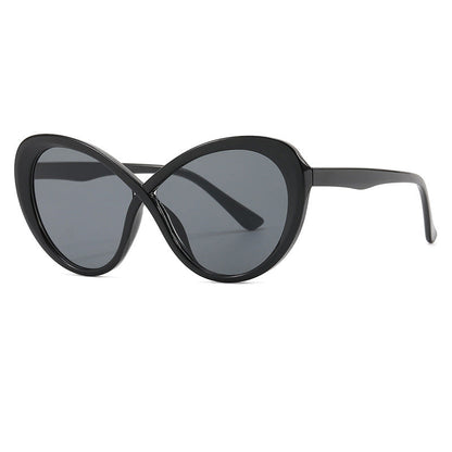 Women Cat-Eye Sunglasses with Mirrored Lenses Bowlift