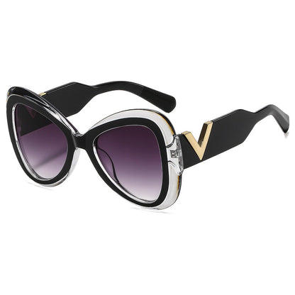 Women Cat-Eye Sunglasses with Luxurious Frame and Mirrored Lenses Bowlift