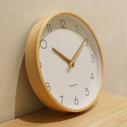 LZINA™ | Nordic Minimalist Wood Silent Wall Clock