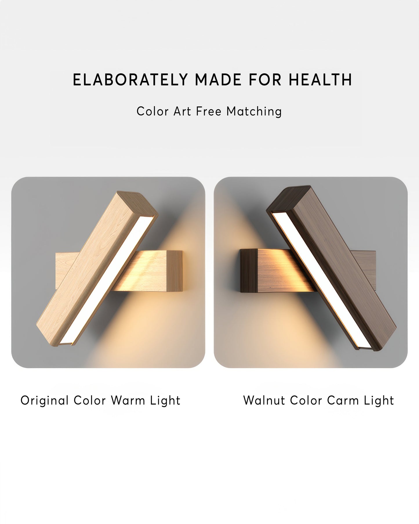 LZINA™ | Rotatable wall lamp with Nordic wood grain