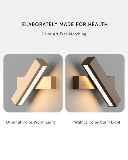 LZINA™ | Rotatable wall lamp with Nordic wood grain
