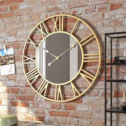 BowLift | Metal Vintage Large Size Wall Clock with Mirror 39cm