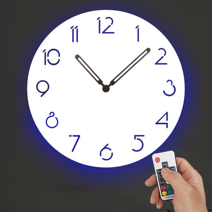 LZINA™ | Atmospheric LED Light Silent Wall Decor Clock