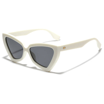 Women's Cat-Eye Sunglasses with Mirrored Lenses and Sturdy Frame Bowlift