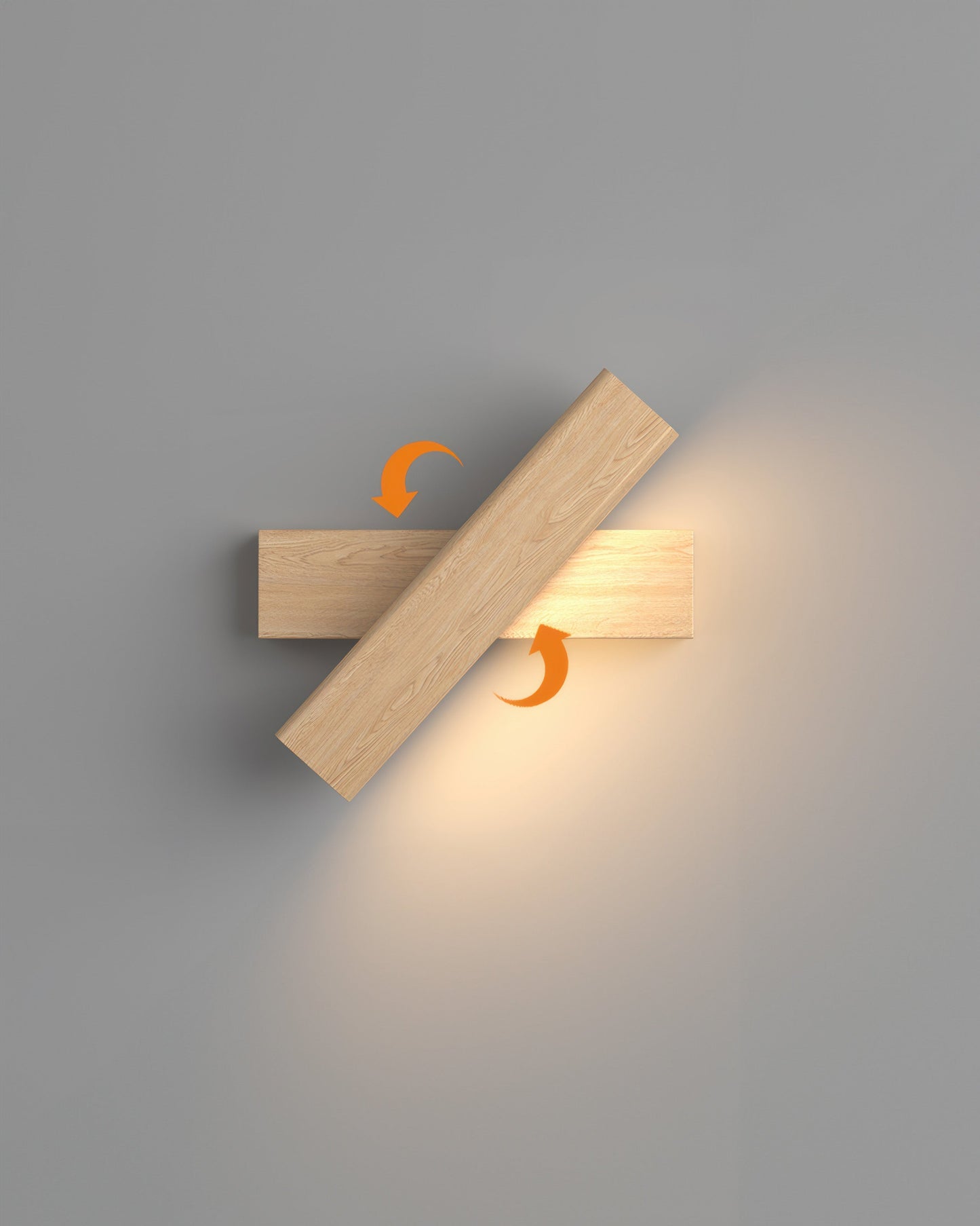 LZINA™ | Rotatable wall lamp with Nordic wood grain