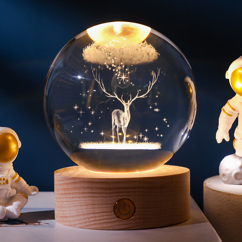 BowLift Crystal Ball Night Light - Soft Ambient Glow for Any Room