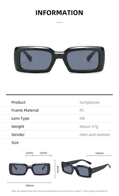 Ladies stylish square sunglasses with mirrored lenses Bowlift