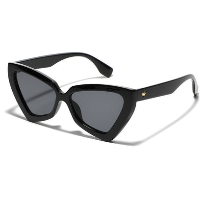 Women's Cat-Eye Sunglasses with Mirrored Lenses and Sturdy Frame Bowlift