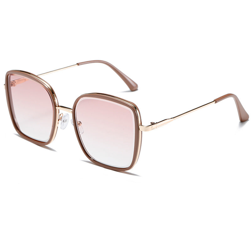 Women's Premium Sunglasses with Square Frame and Mirrored Lenses Bowlift
