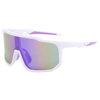 Ladies sporty racing sunglasses with wide field of view and modern mirrored lenses Bowlift