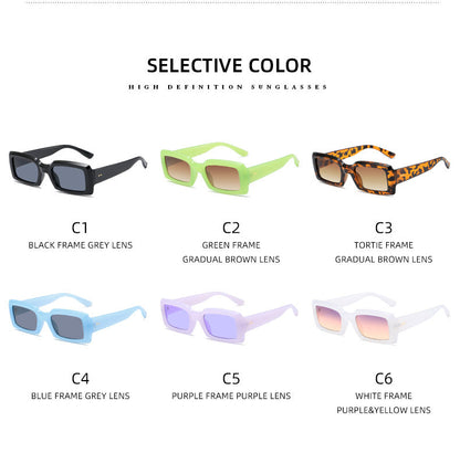 Ladies stylish square sunglasses with mirrored lenses Bowlift